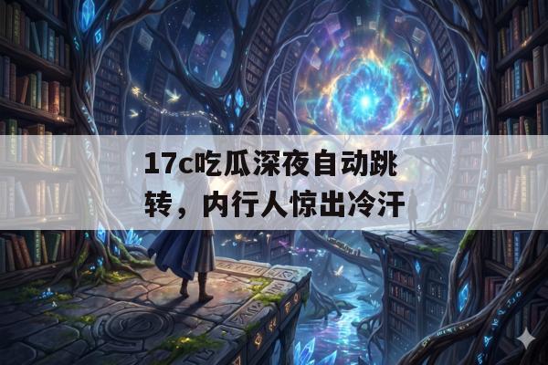 17c吃瓜深夜自动跳转，内行人惊出冷汗